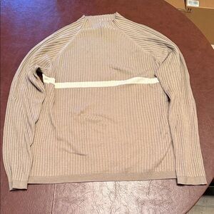 City Streets Men's Taupe Ribbed Crewneck Sweater